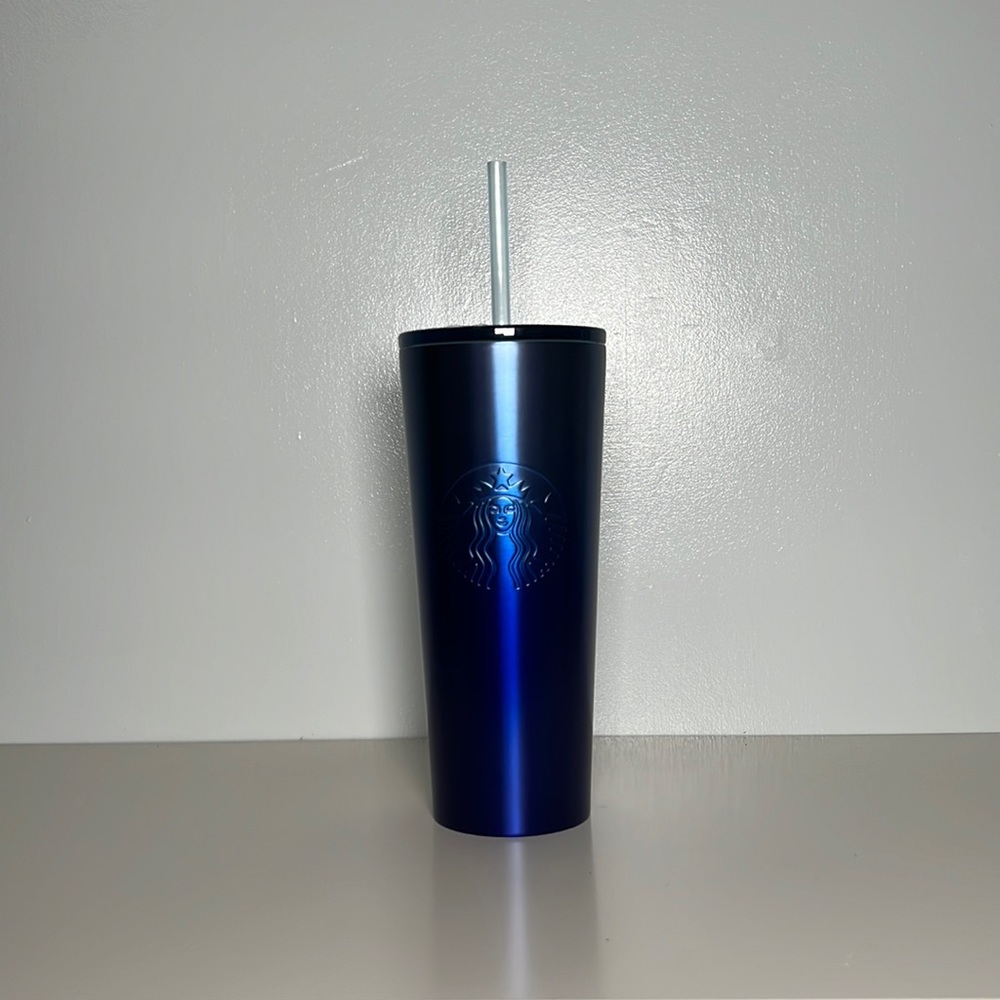 Starbucks blue metal tumbler ombré 16oz